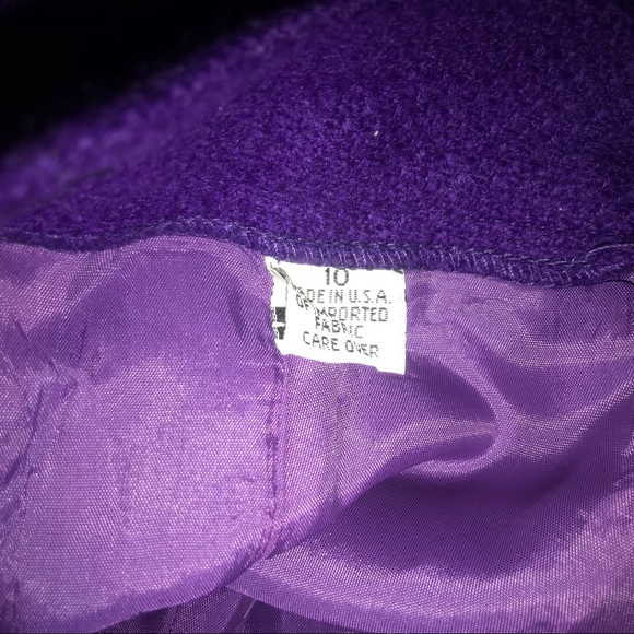 Genny Purple Suit Jacket Skirt Original Owner size 10 - Picture 9 of 15